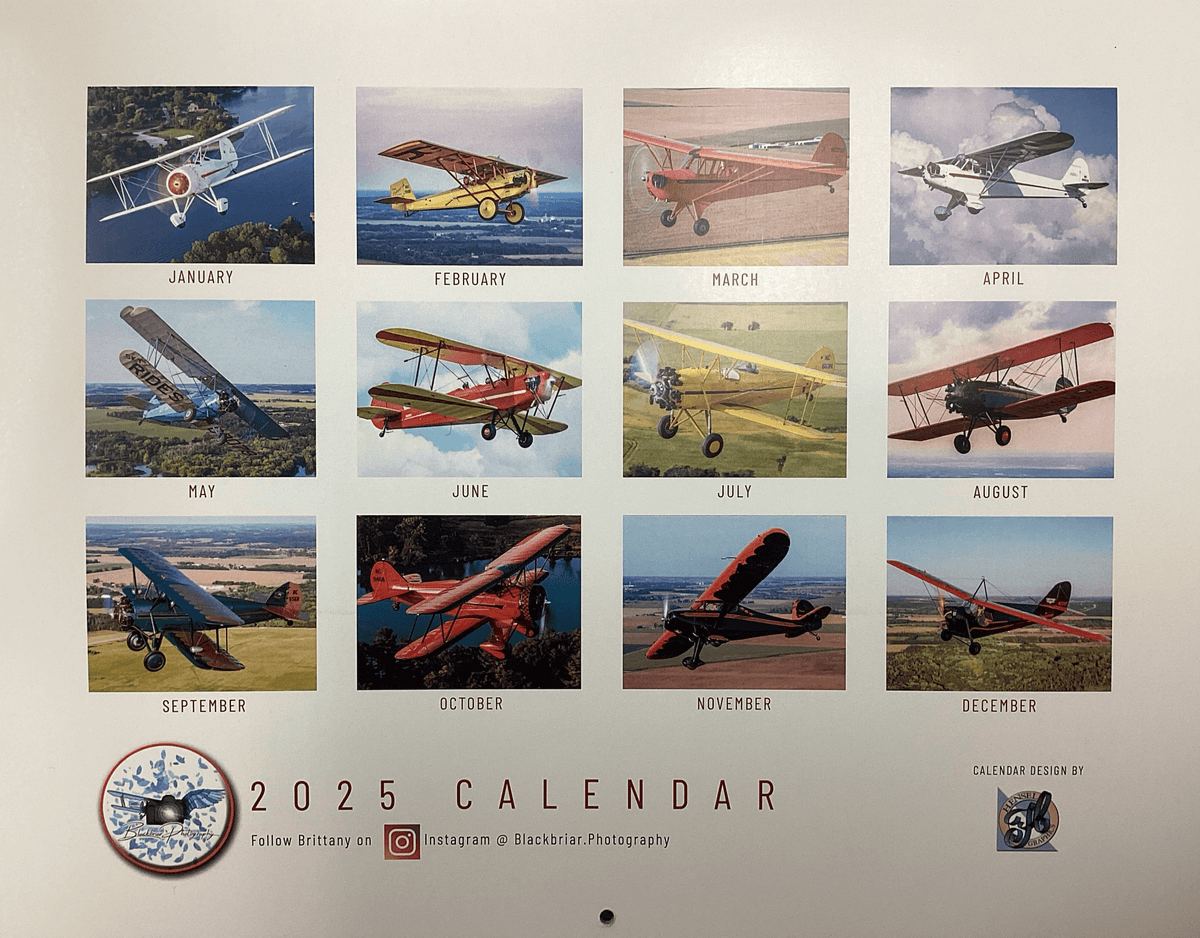 2025 Vintage Aircraft Calendar by Brittany