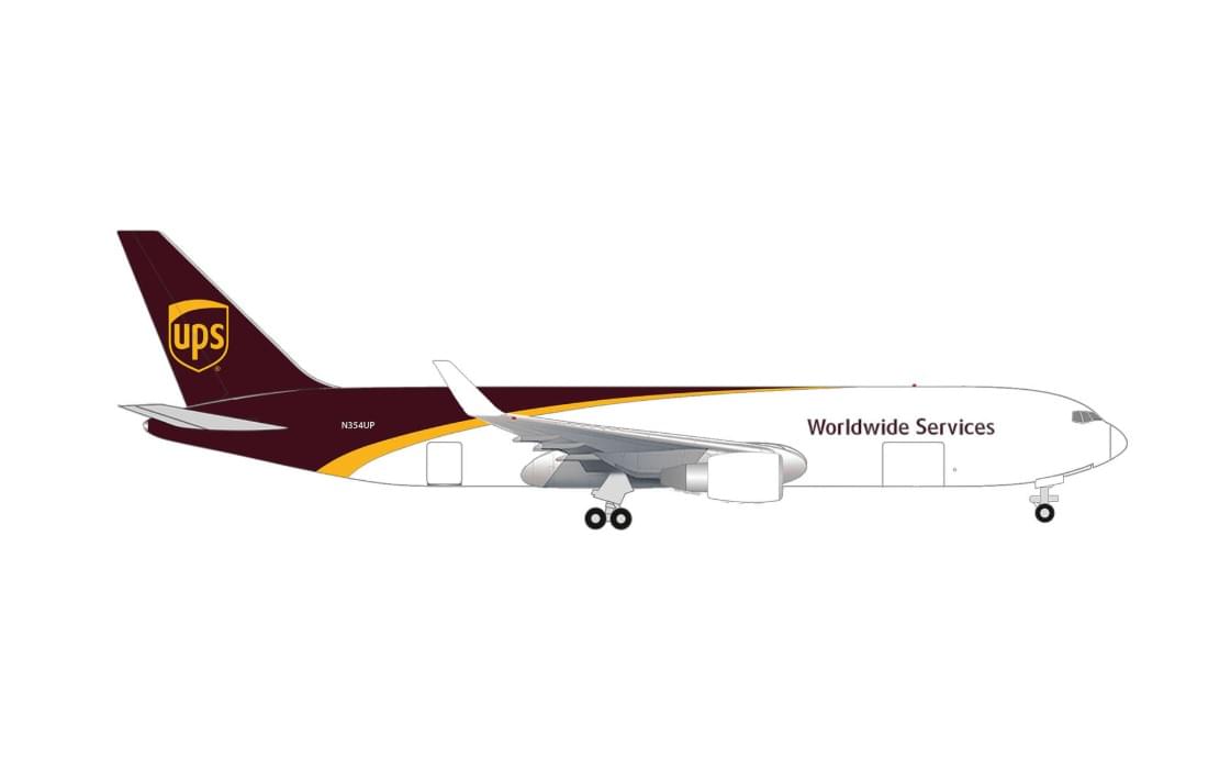 Herpa Wings 1:500 UPS Boeing 767-300F diecast model airplane