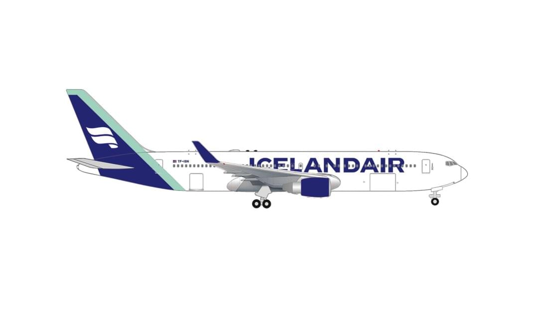 Herpa Wings 1:500 Icelandair Boeing 767-300 Boreal Blue diecast model airplane