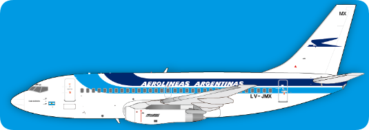 Jet-X Models JX024-2-023 1:200 Aerolineas Argentinas B737-200 LV-JMX