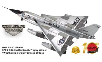 Pre-Order Calibre Wings CA725801W 1:72 Convair B-58A Hustler 59-2458 “Cowtown Hustler” NMUSAF Wright Patterson AFB, Dayton Ohio (Weathered Edition)