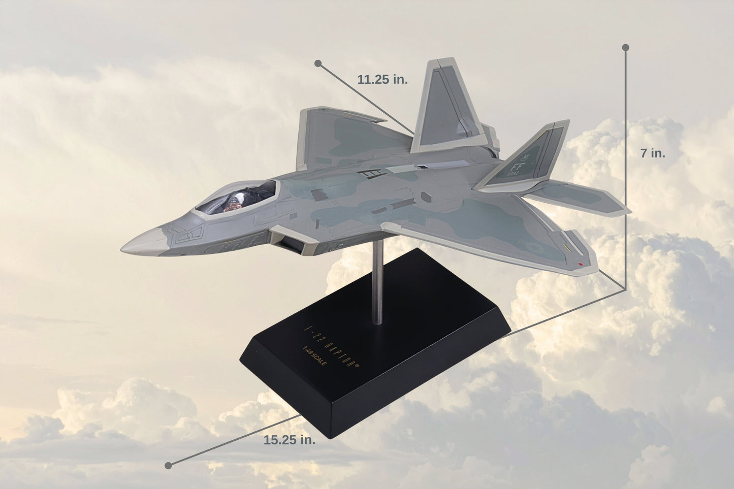 Executive Series Models EXB5948 1:48 F-22 Raptor USAF