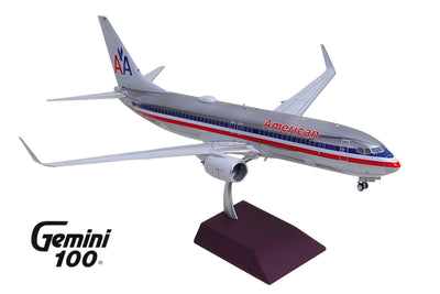 Gemini Jets G1AAL001 1:100 American Airlines B737-800W polished livery N921NN