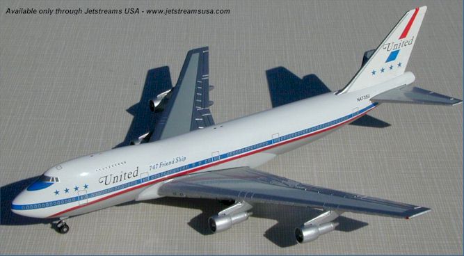 Gemini Jets GJUAL045 1:400 United Boeing 747-100 N4735U 'Stars and Bars'