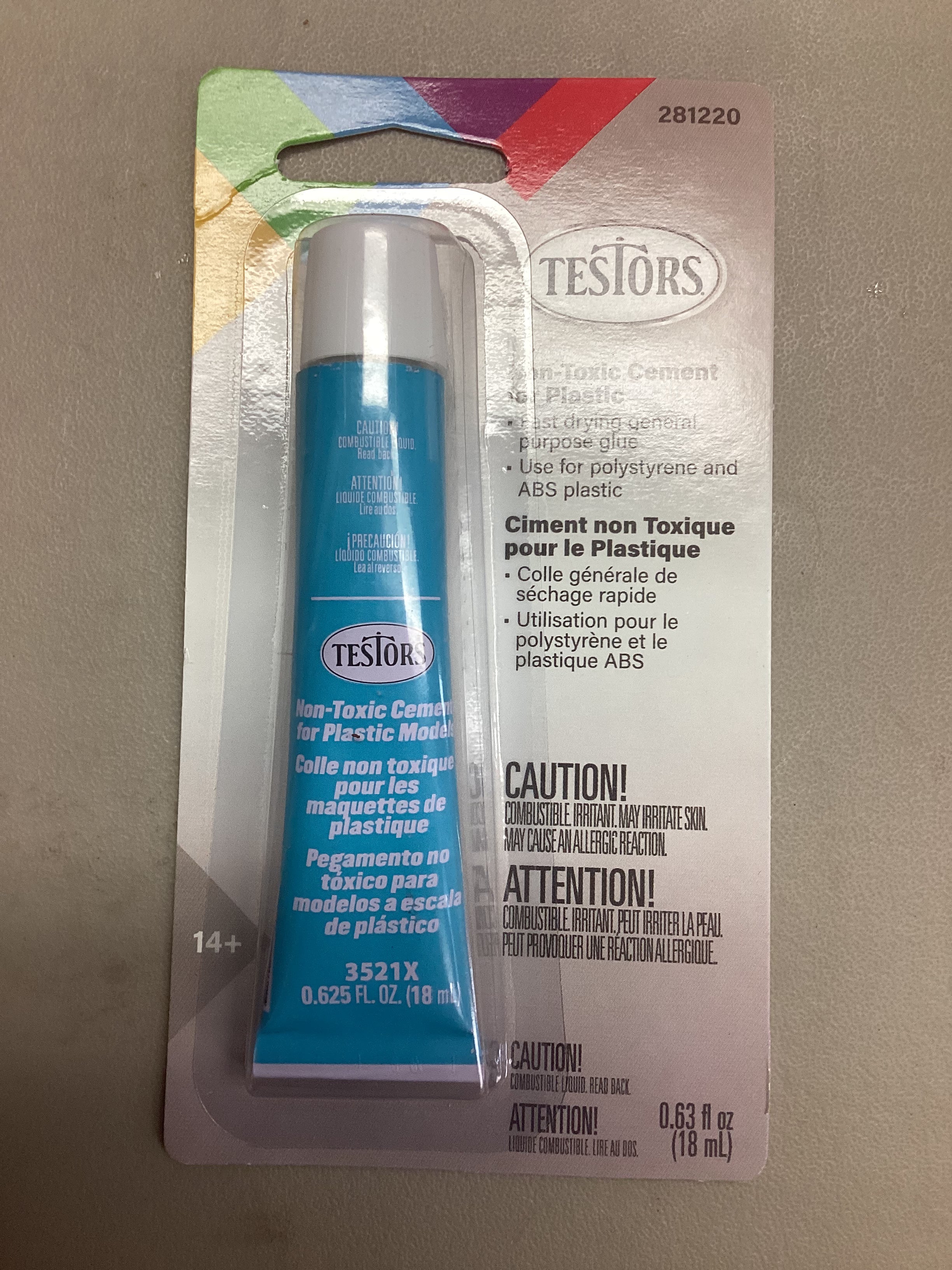 Testors NonToxic Cement Carded 281220 MTS Aviation Models