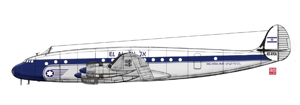 Aero Classics CA 14G 1:200 El Al Lockheed L - 1049G Constellation 4X - AKA