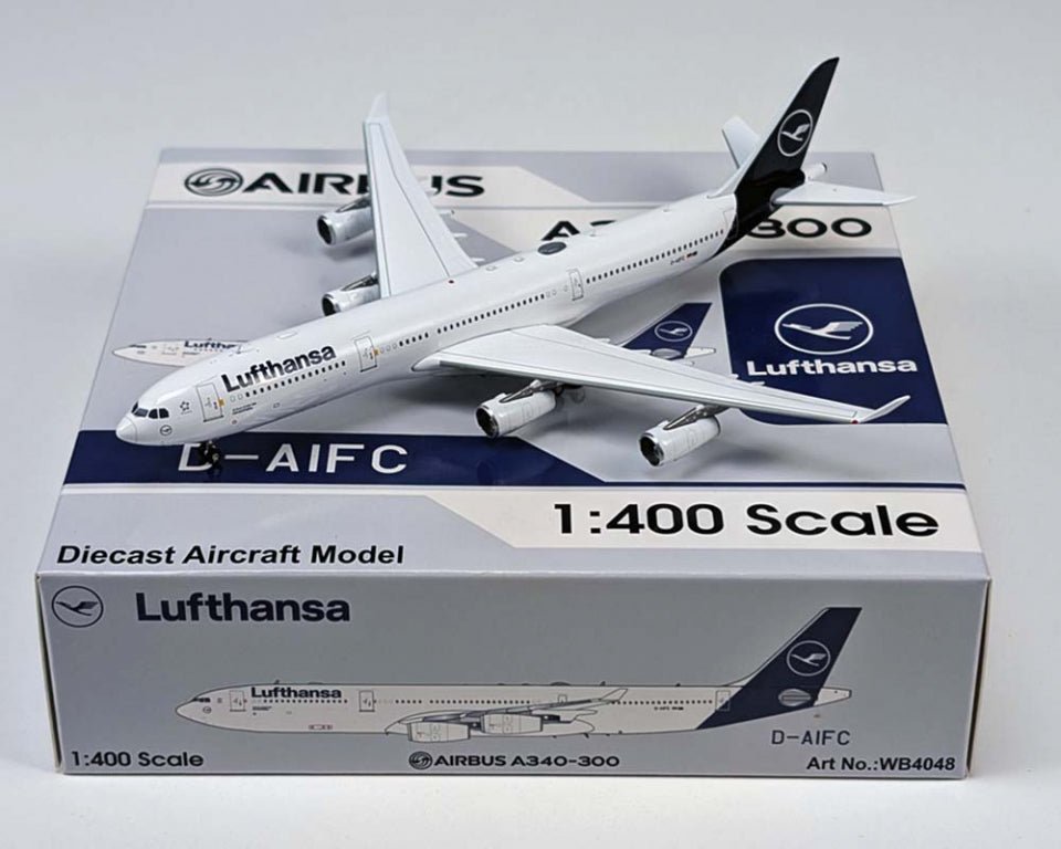 Aviation400 WB4048 1:400 Lufthansa Airbus A340 - 300 w/stand D - AIFC