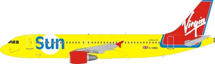 B Models B - 320 - VSUN - 01 1:200 Airbus A320 Virgin Sun G - VMED