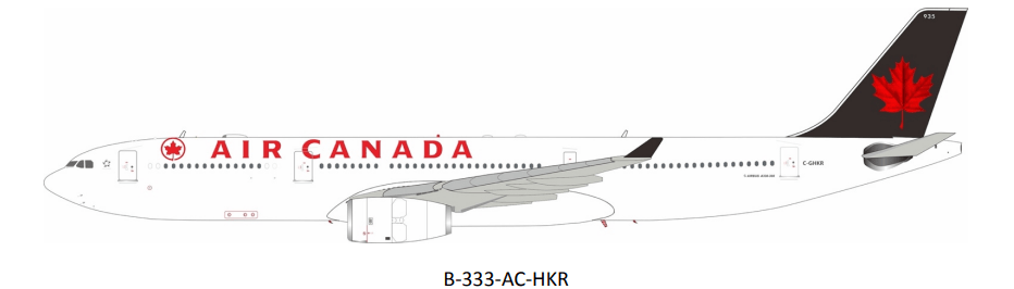 B - Models B - 333 - AC - HKR 1:200 Air Canada Airbus A330 - 300 C - GHKR