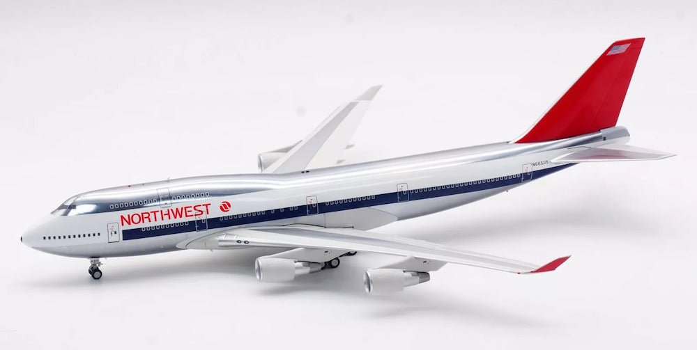 B - Models B - 744 - 665P 1:200 Northwest Airlines Boeing 747 - 451 N665US Polished