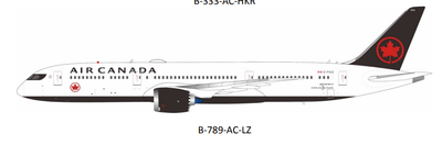 B - Models B - 789 - AC - LZ 1:200 Air Canada Boeing 787 - 9 C - FVLZ