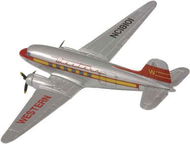 Corgi AA30012 1:144 Douglas DC - 3 Western Airlines, Los Angeles, CA, 1950