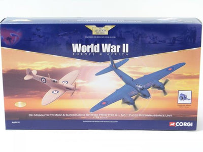 Corgi AA99110 1:72 Mosquito PR MkIV, Spitfire PRVII Reconnaissance Set (Minor Shelf Wear on Box)