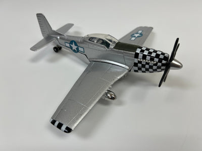 Diecast Pull - Back Toy P - 51 Mustang Checker nose