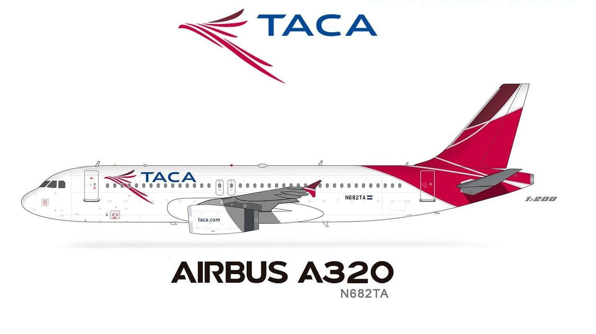El Aviador EAV682 1:200 Airbus A320 - 200 TACA N682TA