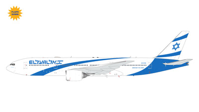 Gemini Jets 1:200 scale El Al Israel Airlines B777-200ER 4X-ECE flaps down diecast model airplane