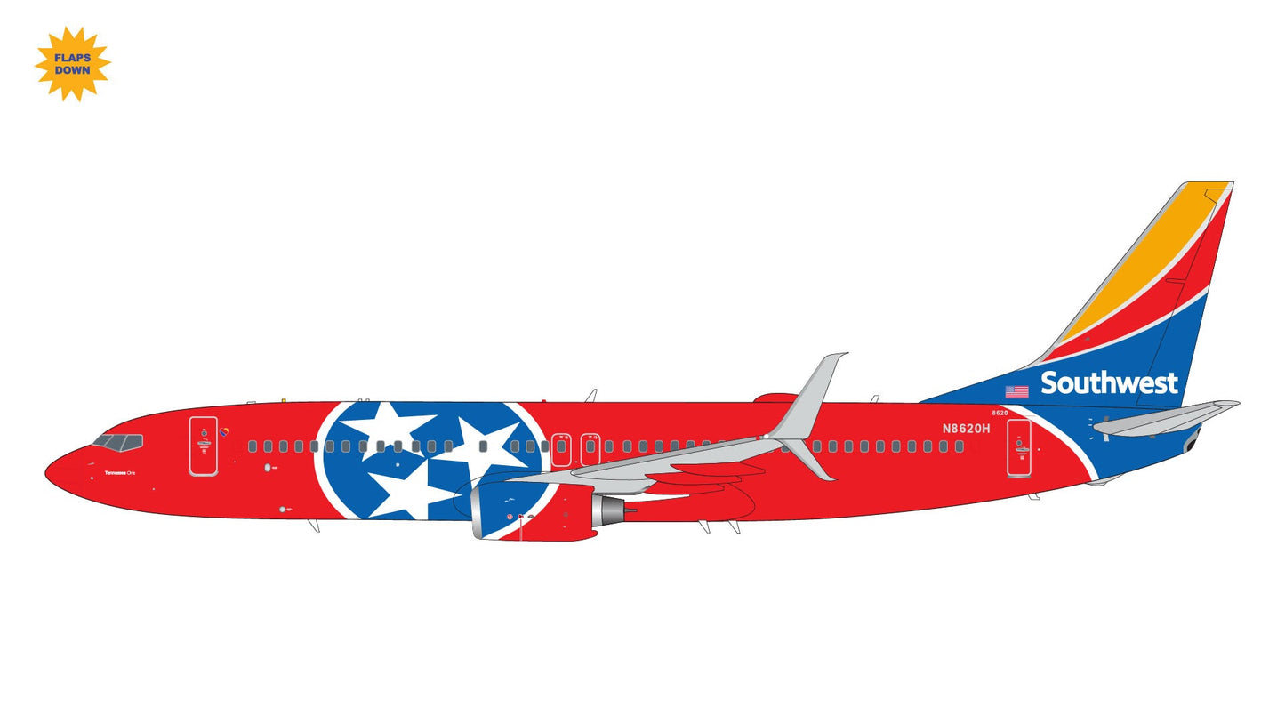 Gemini Jets G2SWA1011F 1:200 Southwest 737 - 800 "Tennessee One" (Flaps Down)