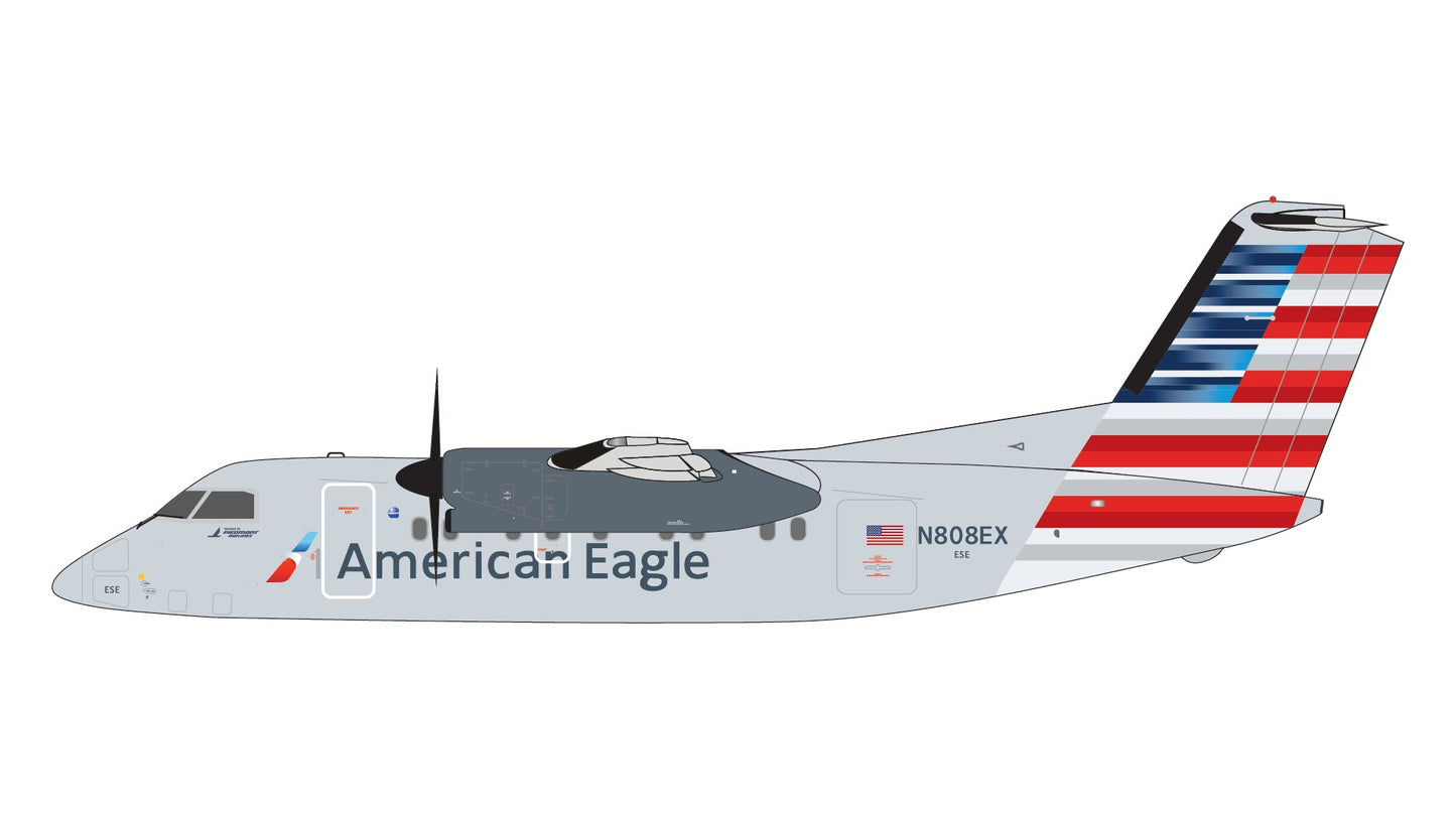 Gemini Jets GJAAL1707 1:400 American Eagle / Piedmont Airlines Dash 8 - 100 N808EX