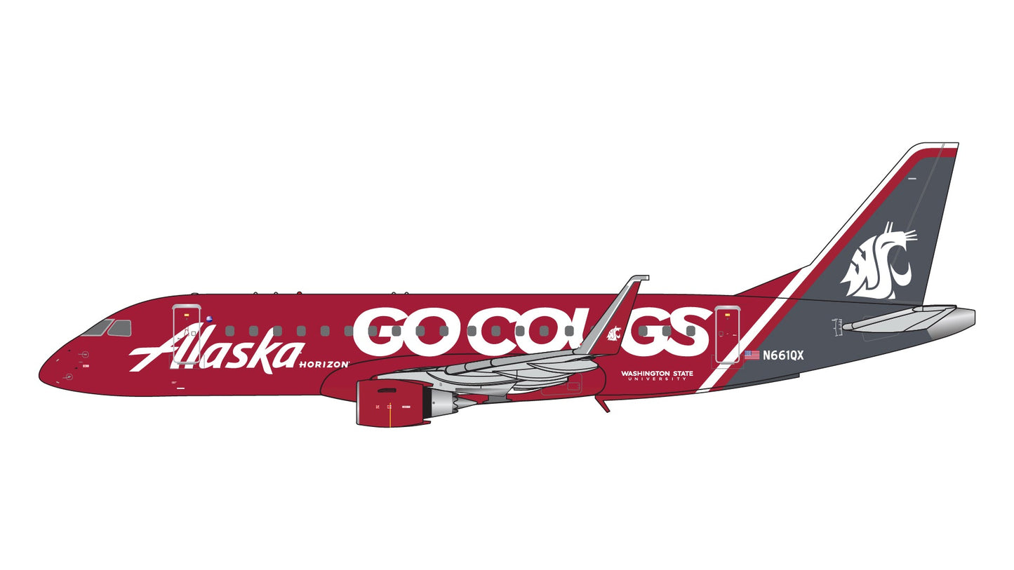Gemini Jets GJASA2250 1:400 Alaska Airlines ERJ - 175LR Horizon Air N661QX "Washington State Univ. "Go Cougs""