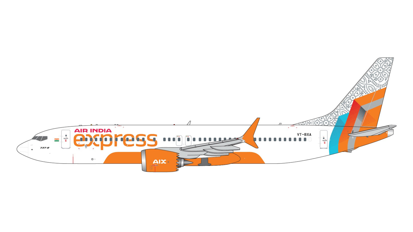 Gemini Jets GJAXB2260 1:400 Air India Express Boeing 737 MAX 8 VT - BXA