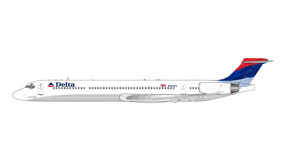 Gemini Jets GJDAL1123 1:400 Delta Air Lines MD - 88 N941DL (Colors in Motion/wavy livery)