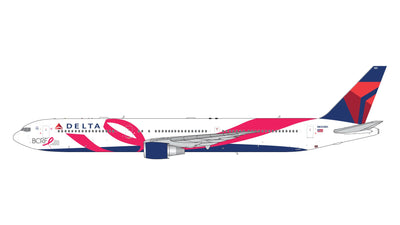 Gemini Jets GJDAL2154 1:400 Delta Air Lines B767 - 400ER N845MH pink ribbon/Breast Cancer Research Fdn.