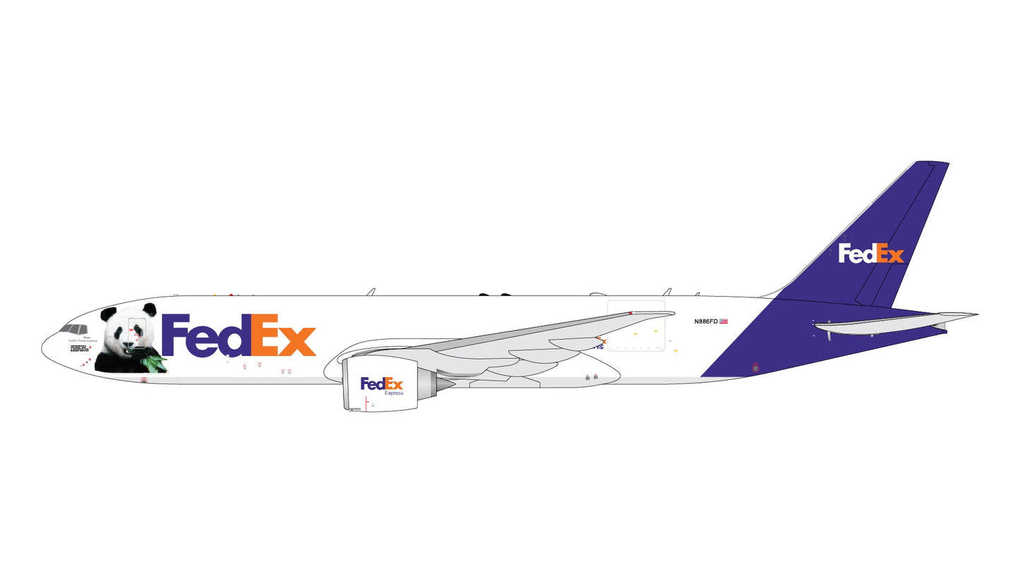 Gemini Jets GJFDX2263 1:400 FedEx Express B777F N886FD “FedEx Panda Express”
