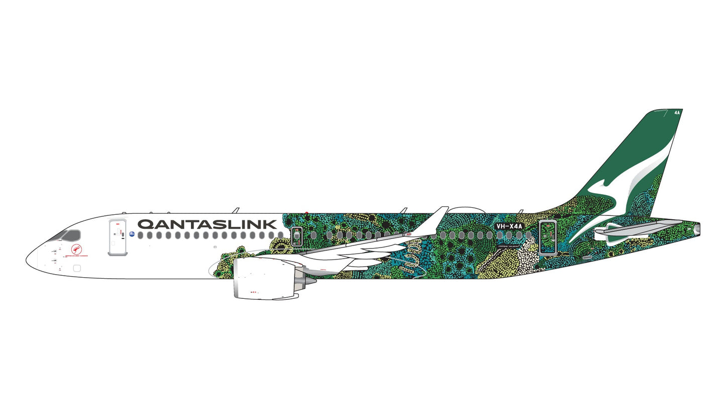 Gemini Jets GJQFA2275 1:400 QantasLink A220 - 300 VH - X4A “Minyma Kutjara Tjukurpa” (green livery)