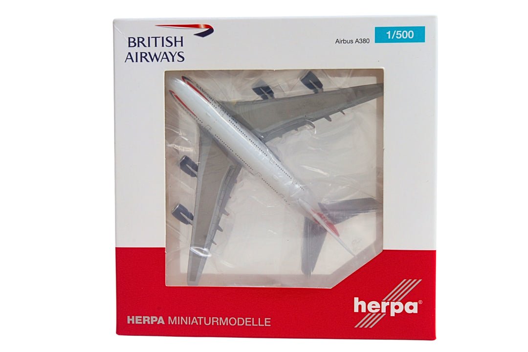 Herpa 524391 - 003 1:500 British Airways Airbus A380 G - XLEF