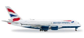 Herpa Wings 524391 - 001 1:500 British Airways Airbus A380 G - XLEB