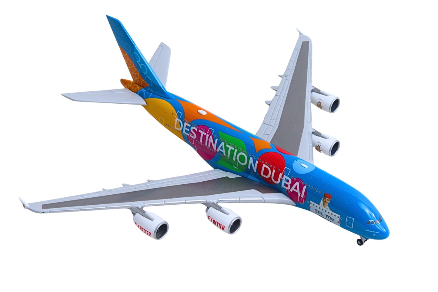 Herpa Wings 536905-001 1:500 Emirates (United Arab Emirates) A380 DESTINATION DUBAI