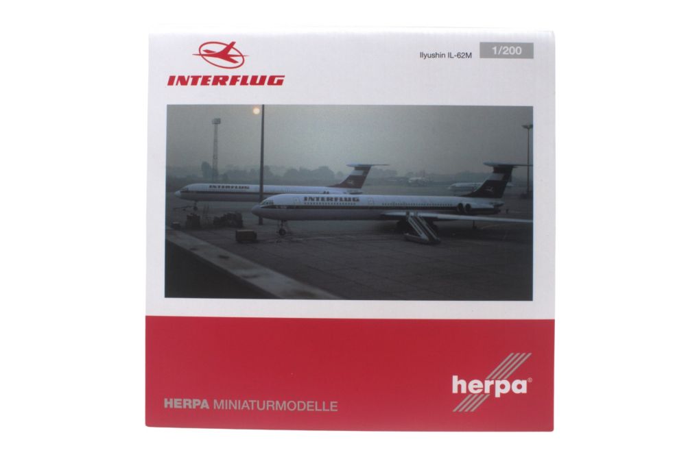 Herpa Wings 571708 1:200 Interflug Ilyushin IL - 62M DDR - SEO
