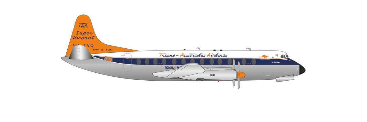 Herpa Wings 572859 1:200 TAA Vickers Viscount 800