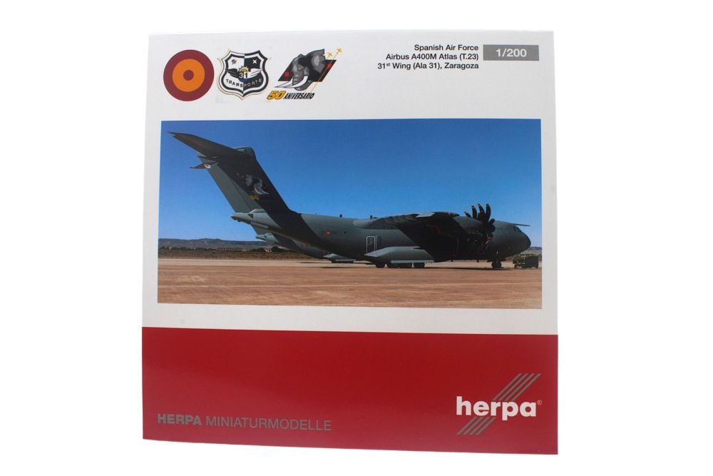 Herpa Wings 573191 1:200 Spanish Air Force Airbus A400M Atlas (T.23) - 31st Wing (Ala 31), Zaragoza - 50 Aniversario – TK.23 - 14A “Minyma Kutjara Tjukurpa”