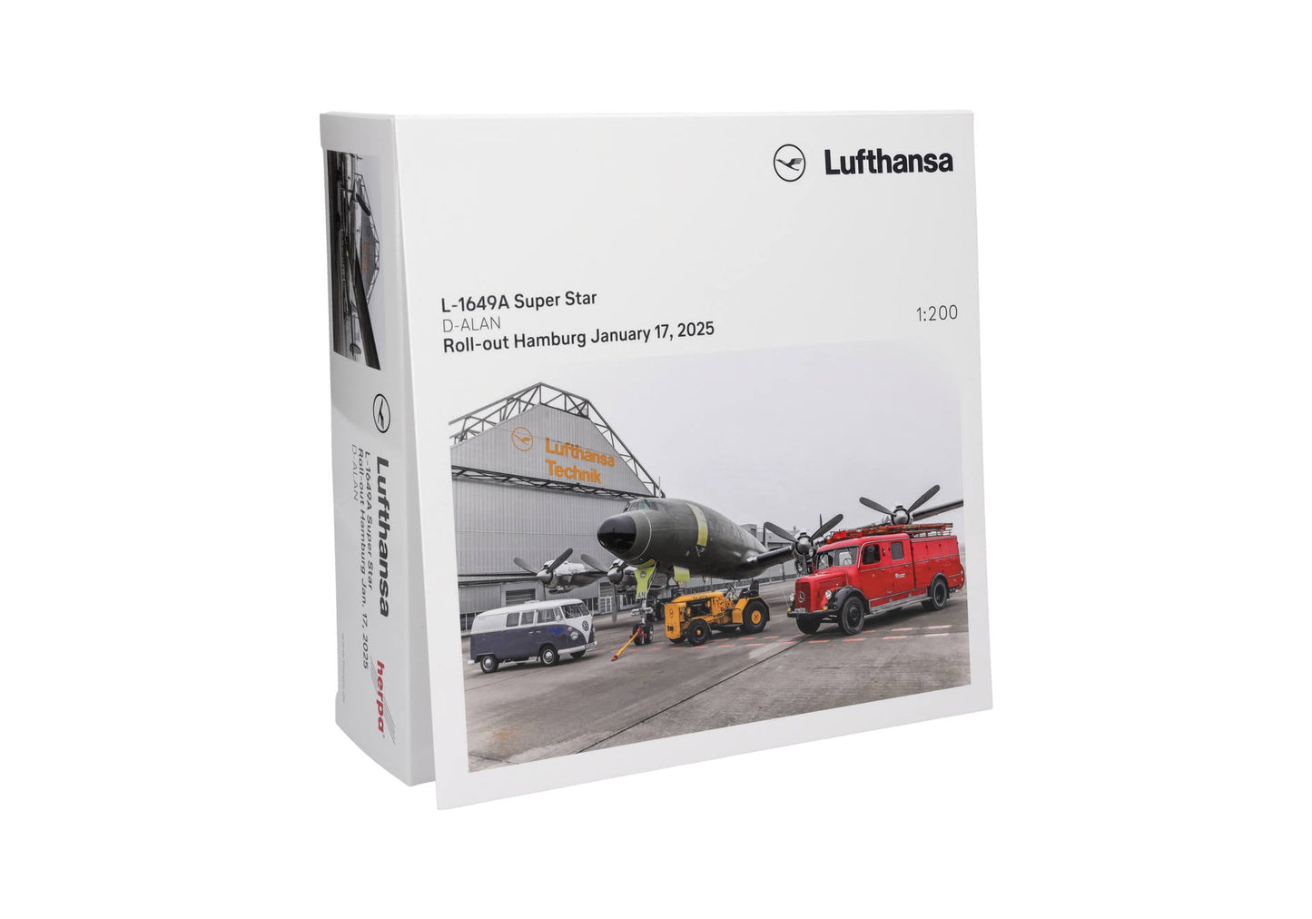 Herpa Wings 573863 1:200 Lockheed L-1649A Super Star Roll-out, Hamburg, 2025 D-ALAN