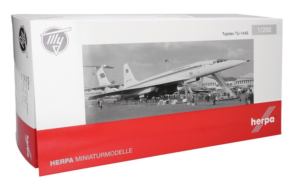 Herpa Wings 573870 1:200 Tupolev Design Bureau Tupolev TU-144S, Le Bourget 1975