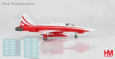 Hobby Master H3361 1:72 F-5E Tiger II, Patrouille Suisse, Swiss Air Force, 2021 (with decals for 9 different airplanes)