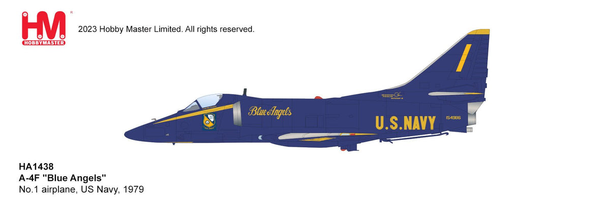 Hobby Master HA1438 1:72 A - 4F "Blue Angels" No.1 airplane, US Navy, 1979 season