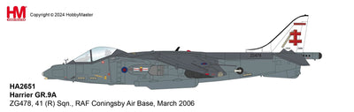 Hobby Master HA2651 1:72 Harrier GR.9A ZG478, 41 (R) Sqn., RAF Coningsby Air Base, March 2006