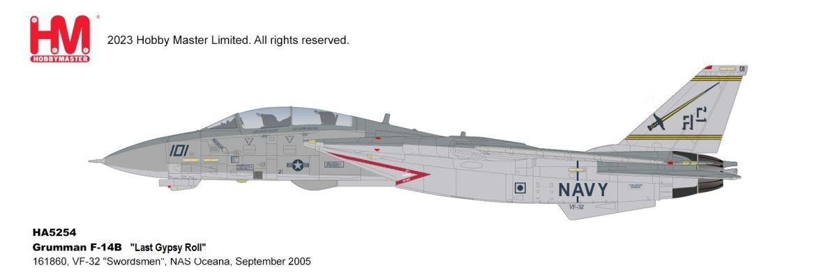 Hobby Master HA5254 1:72 F - 14B Tomcat VF - 32 “Swordsmen”, NAS Oceana, September 2005
