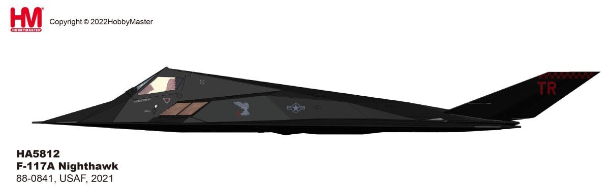 Hobby Master HA5812 F - 117A Nighthawk 88 - 0841, USAF, 2021 (w/2 x B57, 2 x B61 bomb, 2 x GBU - 31, 2 x GBU - 24)