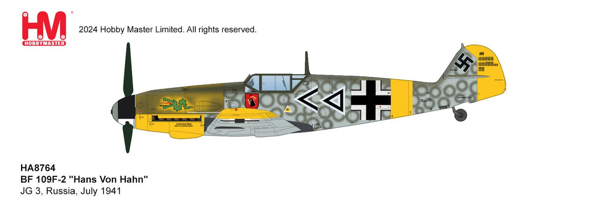 Hobby Master HA8764 1:48 BF 109F - 2 "Hans Von Hahn" JG 3, Russia, July 1941