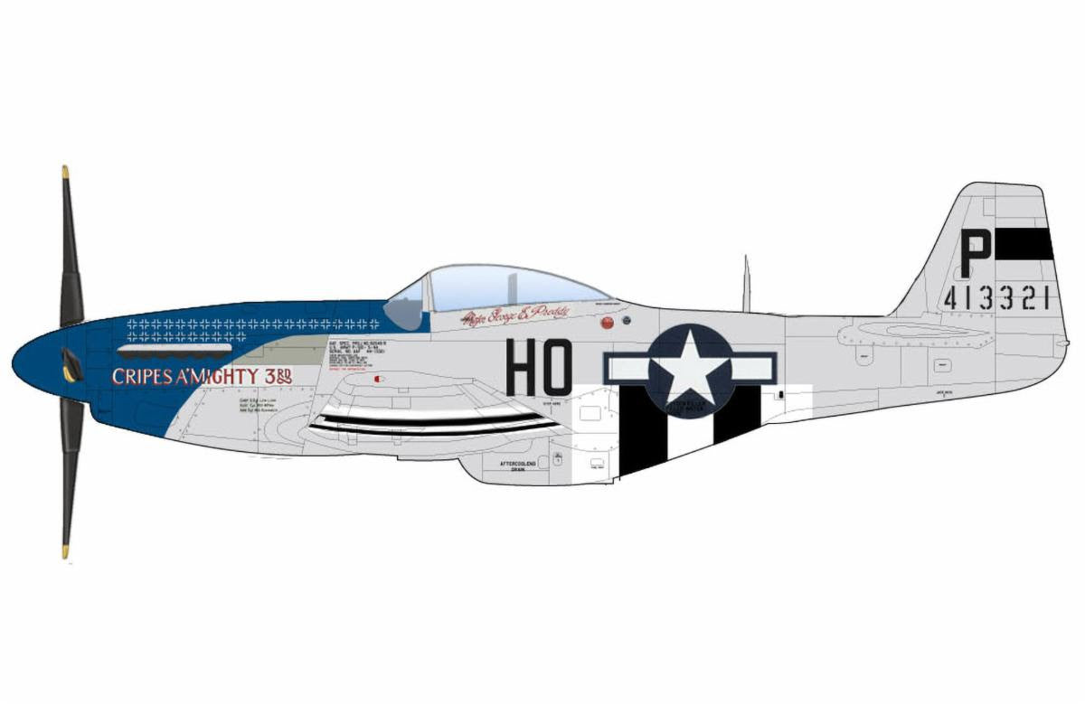 Pre-Order Hobby Master HA7756 1:48 P-51D-5-NA "George Peddy" 487 FS, 352 FG, 8th AF, USAAF, Bodney UK, July 1944