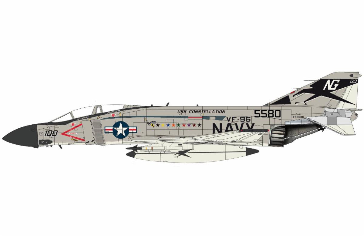 Pre-Order Hobby Master HA19086 1:72 F-4J Phantom II 155580, VF-96, USS Constellation, 10 May 1975