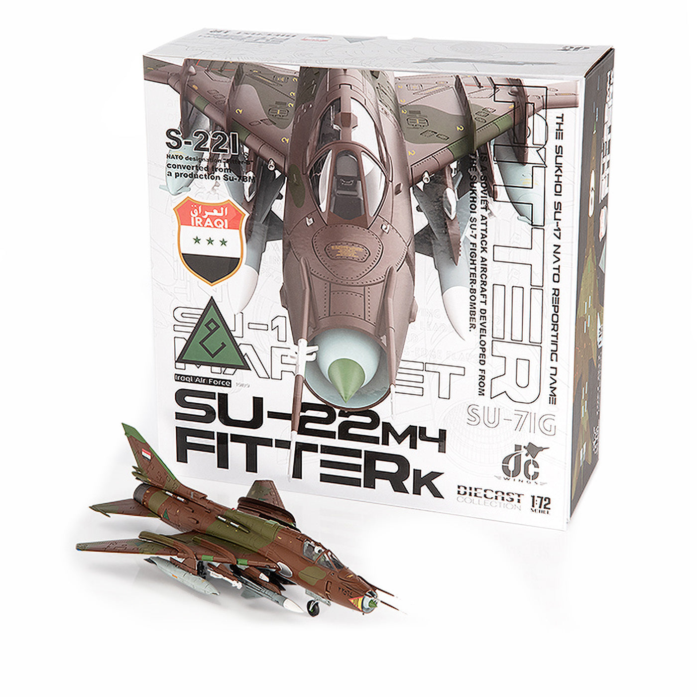 Pre-Order JC Wings Military JCW-72-SU20-009 1:72 SU-22M4 Fitter K Iraq Air Force, 1989