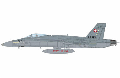 Pre-Order Hobby Master HA3532c 1:72 F/A-18C Hornet J-5026, Swiss Air Force, Emmen Air Base, 2024