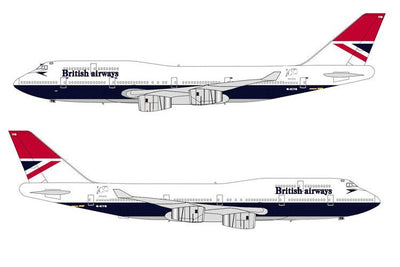 InFlight BA 100 - 747 - BA - NEGUS 1:200 British Airways Boeing 747 - 400 G - CIVB
