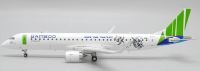 JC Wings JC2BAV0078 1:200 Bamboo Airways Embraer 190 - 200LR OY - GDB "Save the Turtles"