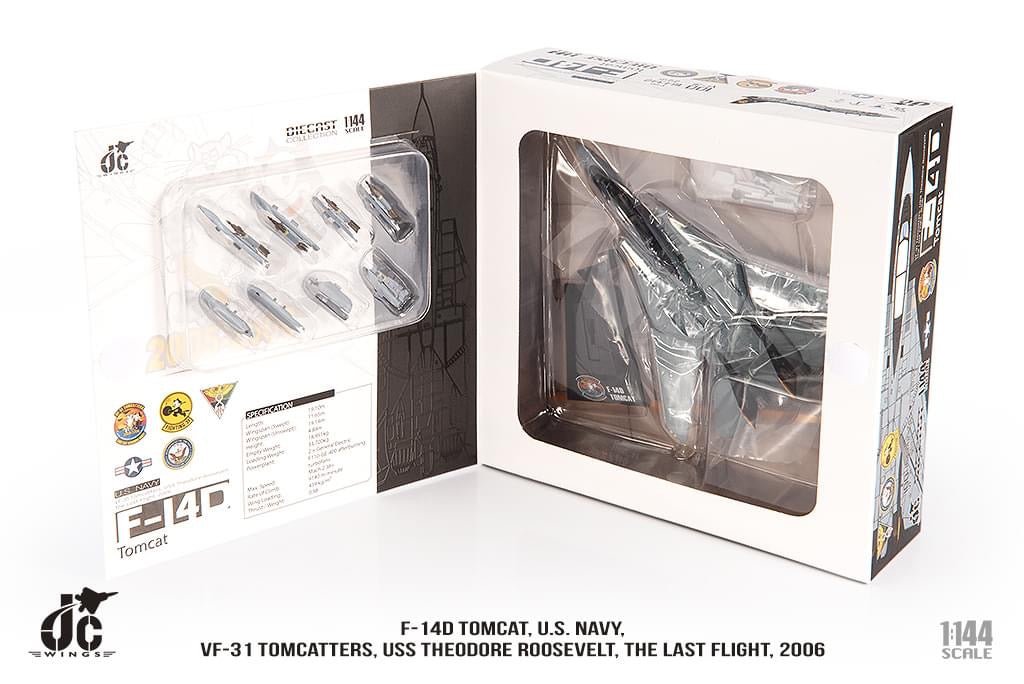 JC Wings JCW - 144 - F14 - 006 1:144 F - 14D Tomcat U.S. NAVY, VF - 31 Tomcatters, The Last Flight, 2006
