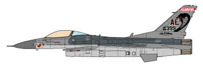 JC Wings JCW - 144 - F16 - 006 1:144 F - 16C USAF ANG 100th Fighter Squadron, 187th Fighter Wing